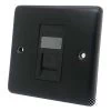 1 Gang RJ45 Cat5e Socket - Cat5 and Cat6 available on request : Black Trim